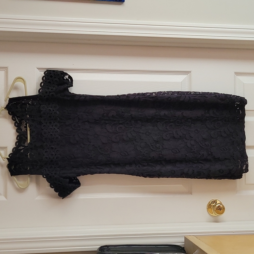 Black lace lined dress